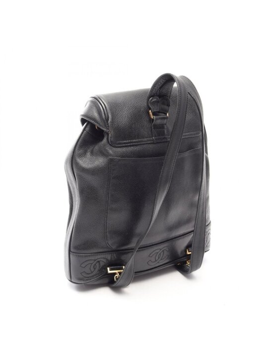 Chanel Backpack Triple CC Logo Black Caviar Leather Coco main image 8